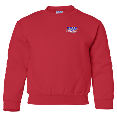 T&W Towing Youth Crewneck Sweatshirt - Red Thumbnail