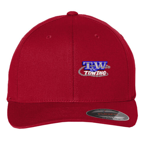 T&W Towing V-Flex Twill Cap - Red Thumbnail