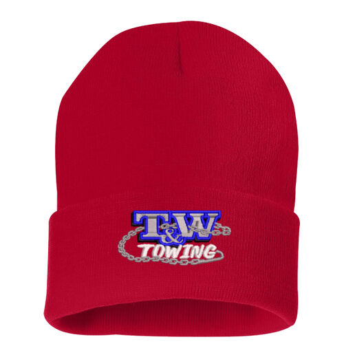 T&W Towing Knit Beanie - Red Thumbnail